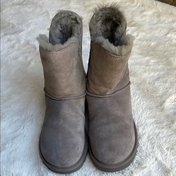UGG Constantine Women\'s Suede Fur-Lined Boots - Gray
